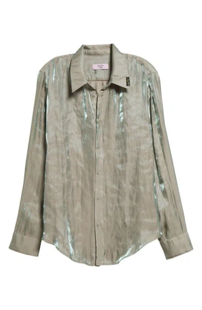 Shop Martine Rose Classic Iridescent Button-up Shirt