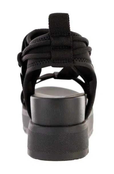 Shop Mia Mileni Platform Wedge Sandal In Black