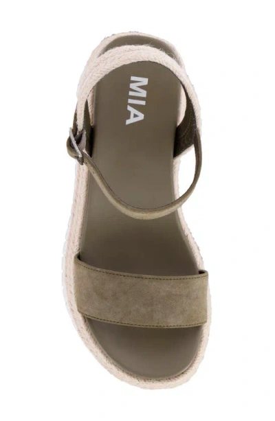 Shop Mia Zalia Wedge Platform Sandal In Khaki