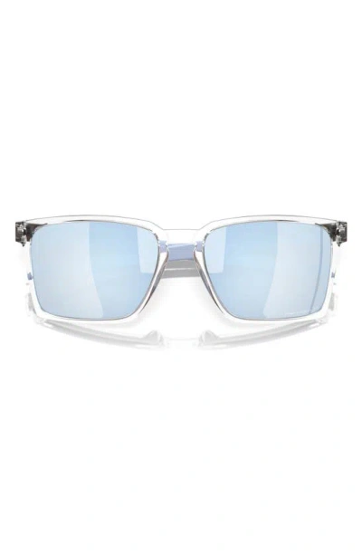 Oakley Exchange Sun 56mm Polarized Rectangle Sunglasses In Clear