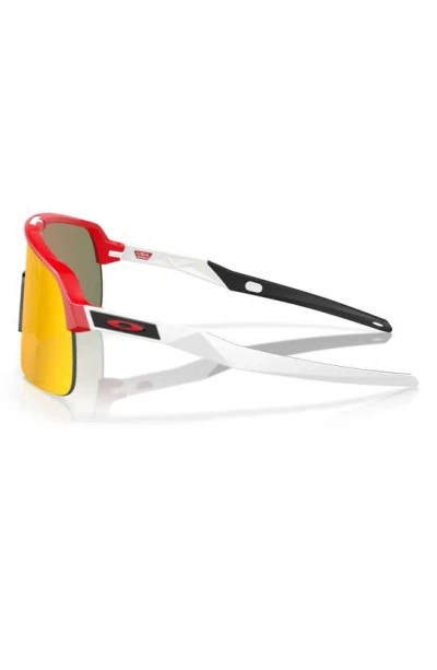 Oakley Sutro Lite 139mm Prizm™ Semirimless Wrap Shield Sunglasses In Ruby