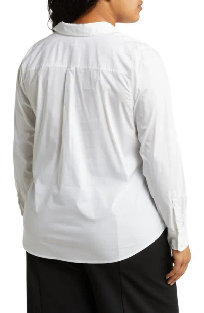 Shop Nordstrom Poplin Button-up Shirt In White