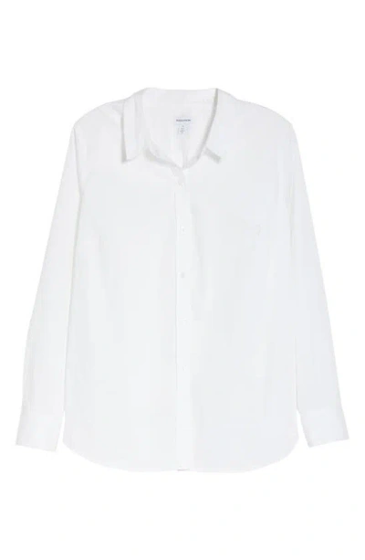 Shop Nordstrom Poplin Button-up Shirt In White