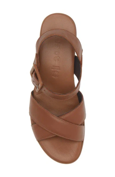 Naot Elite Platform Sandal In Caramel Leather