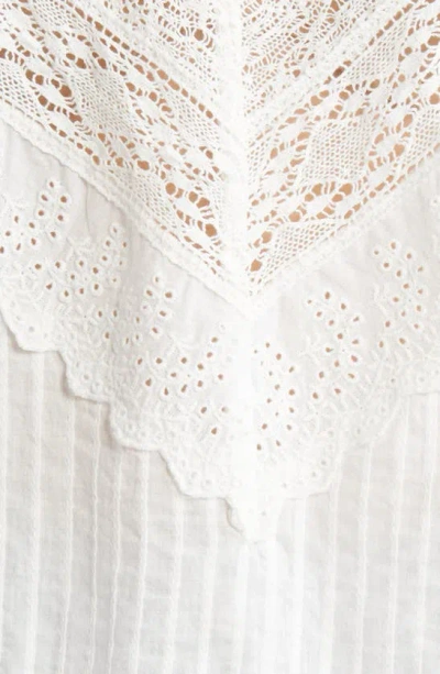 Shop The Great The Verona Lace Detail Cotton Top In White