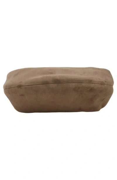 Khaite Medium Olivia Hobo Suede Shoulder Bag In Toffee