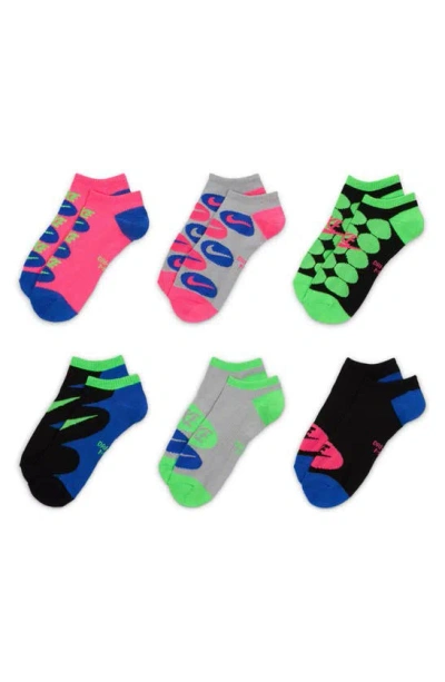 Shop Nike Dri-fit Ankle Socks In Pink/ Grey/ Blue Assrtd