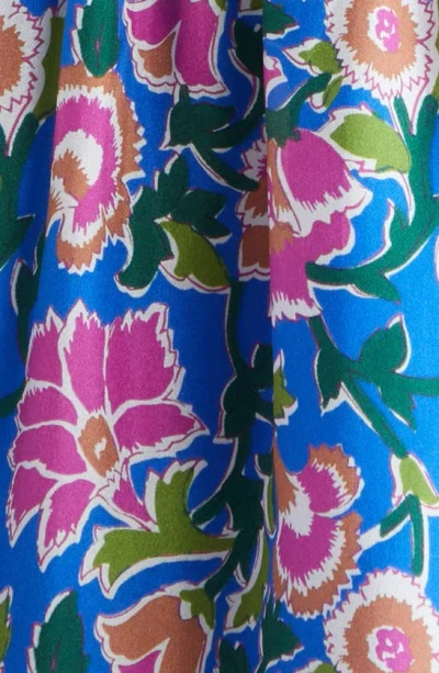 Shop Veronica Beard Hawken Mixed Floral Silk Minidress In Sarong Floral Print