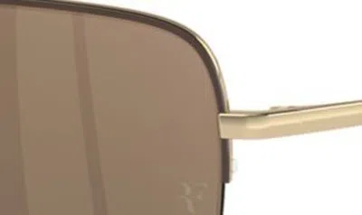 Shop Oliver Peoples X Roger Federer R-2 56mm Irregular Sunglasses In Gold