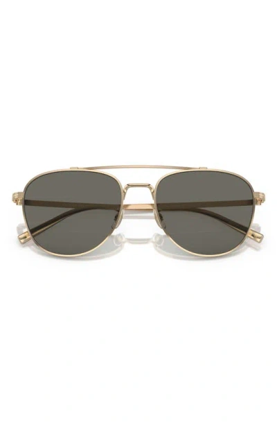 Shop Oliver Peoples Rivetti 55mm Pilot Sunglasses In Gold