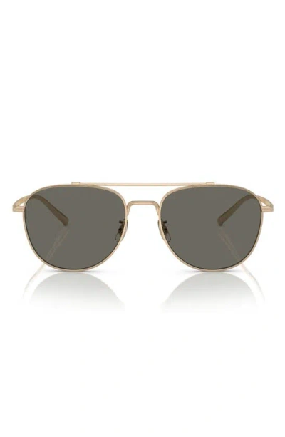 Shop Oliver Peoples Rivetti 55mm Pilot Sunglasses In Gold