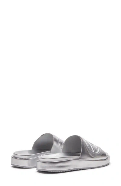 Shop Diesel ® Oval D Slide Sandal In Silver