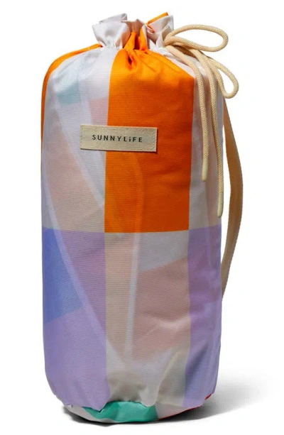 Shop Sunnylife Rio Beach & Picnic Blanket & Bag Set In Yellow Multi