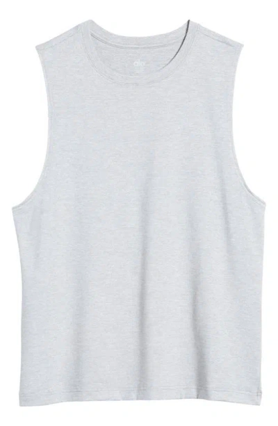 Shop Alo Yoga Conquer Muscle Tank In Athletic Htr Gry