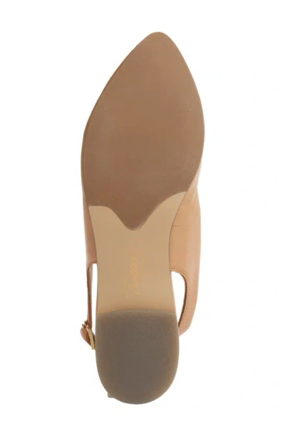 Trotters Evelyn Pointed Toe Slingback Flat In Medium Beige