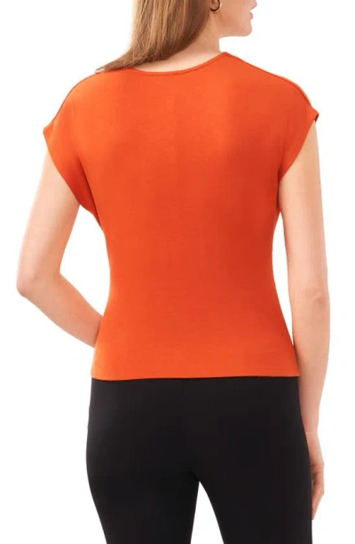 Shop Halogen Twist Knit Top In Burnt Orange