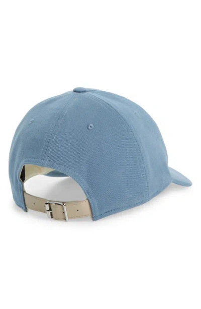 Shop Amiri Baroque Logo Dad Cotton Adjustable Baseball Cap In Blue