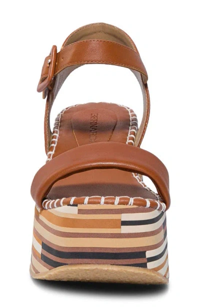 Shop Bernardo Footwear Marley Platform Wedge Sandal In Luggage