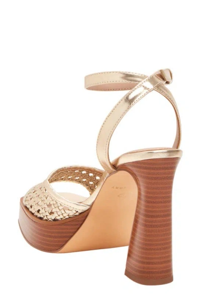 Katy Perry The Steady Ankle Strap Platform Sandal In Gold