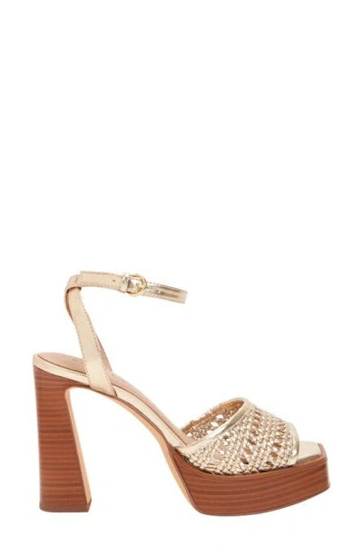 Katy Perry The Steady Ankle Strap Platform Sandal In Gold