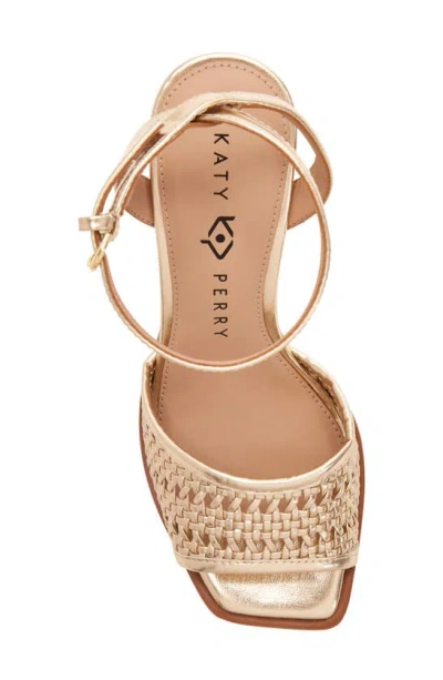 Katy Perry The Steady Ankle Strap Platform Sandal In Gold