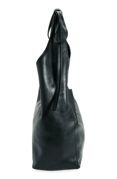 Shop Reformation Small Vittoria Leather Tote In Black Leather