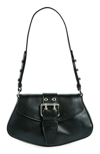Shop Reformation Rafaella Shoulder Bag In Black Leather