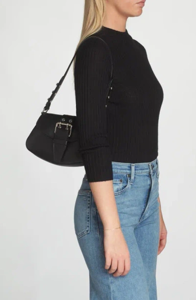 Shop Reformation Rafaella Shoulder Bag In Black Leather