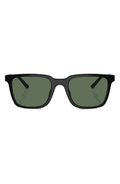 Shop Oliver Peoples Roger Federer 52mm Polarized Rectangular Sunglasses In Matte Black Polarized