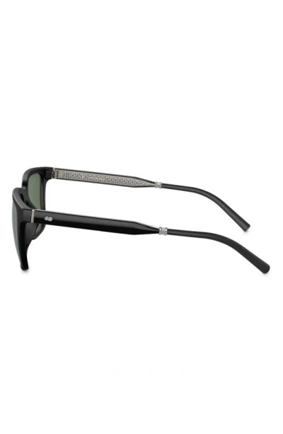 Oliver Peoples Roger Federer 52mm Polarized Rectangular Sunglasses In Matte Black Polarized