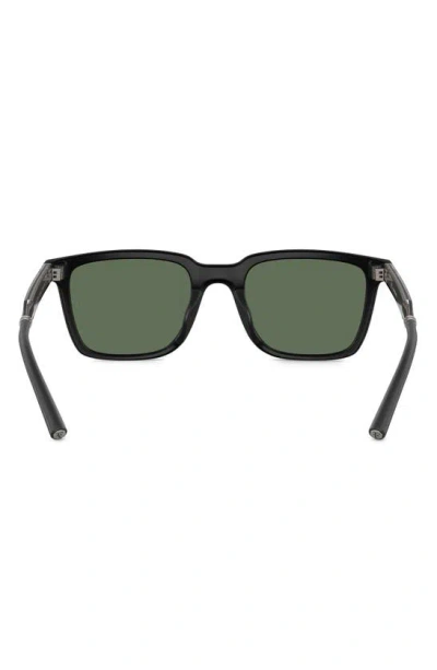 Shop Oliver Peoples Roger Federer 52mm Polarized Rectangular Sunglasses In Matte Black Polarized