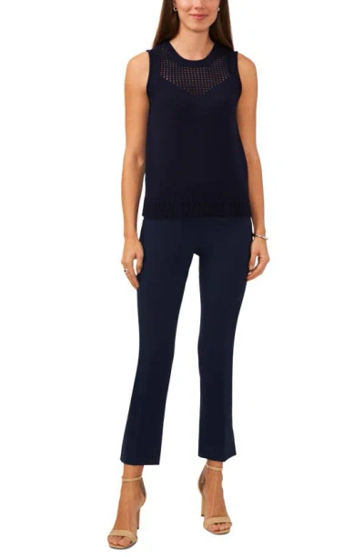 Halogen Open Stitch Sleeveless Sweater In Classic Navy Blue