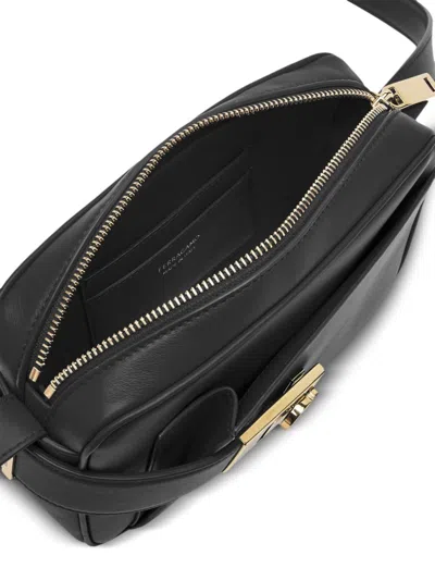 Shop Ferragamo Small Leather Camera Case In Black
