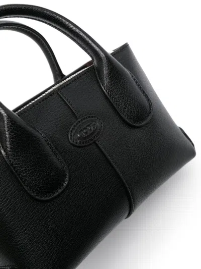 Shop Tod's Di Bag Mini Leather Handbag In Black