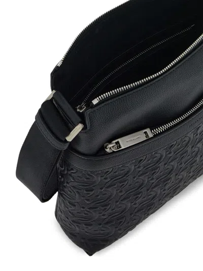 Shop Ferragamo Leather Crossbody Bag In Black