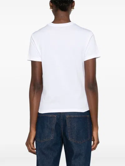 Shop Gucci Logo Cotton T-shirt In White
