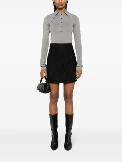Shop Iro Knitted Mini Skirt In Black