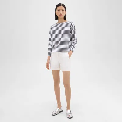 Shop Theory Waist Tab Short In Good Linen In White