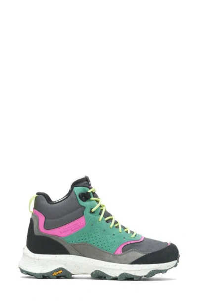 Merrell Speed Solo Mid Waterproof Hiking Boot In Rock Multi