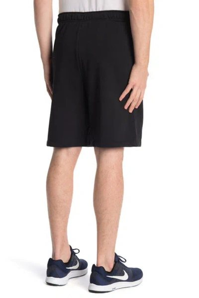 Shop Nike Dri-fit Fleece Shorts In 010 Black/white