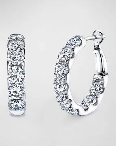 Shop Nm Diamond Collection 18k White Gold Diamond Hoop Earrings