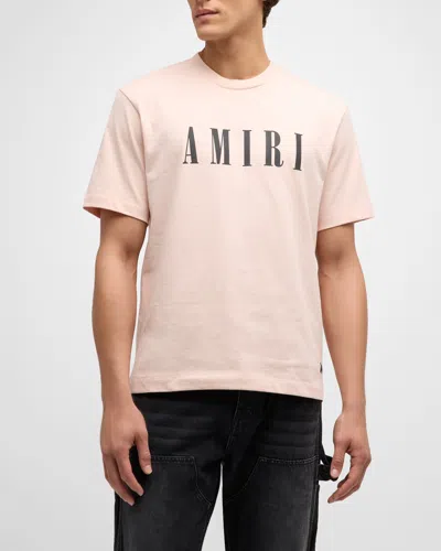 Shop Amiri Men's Core Logo T-shirt In Cream Tan