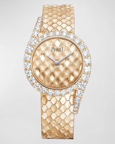 Shop Piaget Limelight Gala 32mm 18k Rose Gold Diamond Bezel Watch
