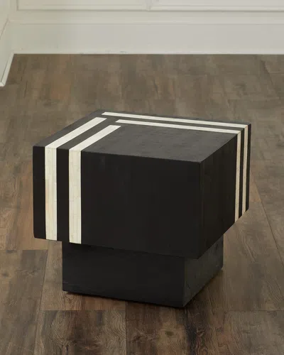 Arteriors Burton End Table In Black, White