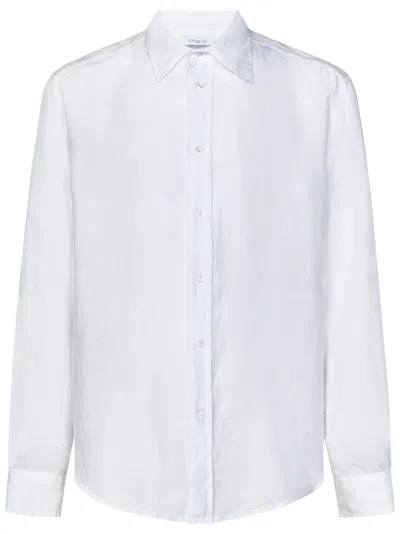 Shop Malo Shirt In Bianco