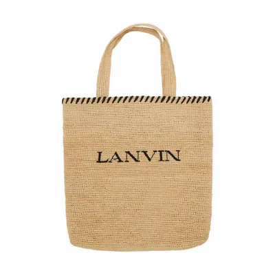 Pre-owned Lanvin Tote Bag 'natural/black'