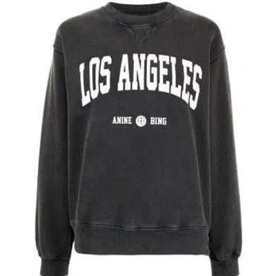 Shop Anine Bing Ramona Sweatshirt University Los Angeles In Black