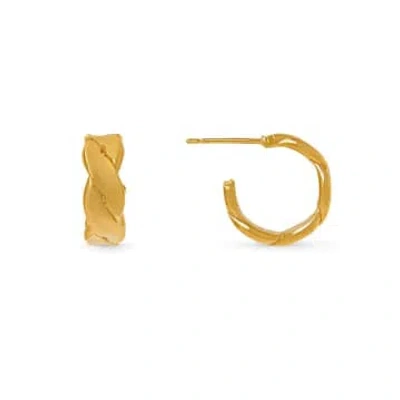 Shop Orelia Flat Twist Small Hoop Earrings
