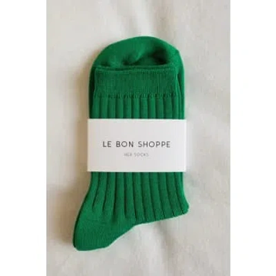 Shop Le Bon Shoppe Her Socks In Green