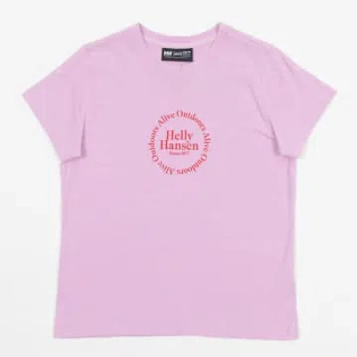 Shop Helly Hansen Womens Core Graphic T-shirt In Pink